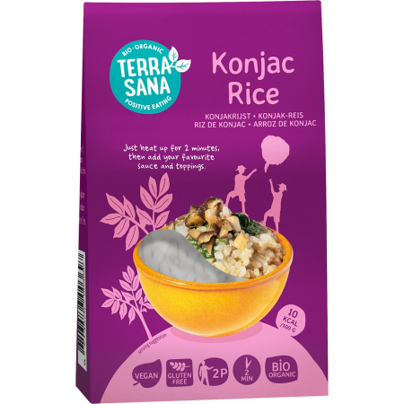 Alimente bio - Orez din Konjac bio, fara gluten, 330 g