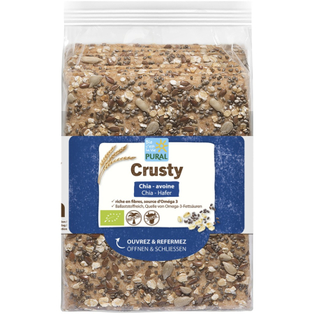 Alimente bio - Paine bio crocanta cu chia si ovaz, 8 felii, 200 g