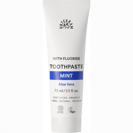 Cosmetice ecologice - Pasta de dinti cu menta, aloe vera si fluor, 75 ml
