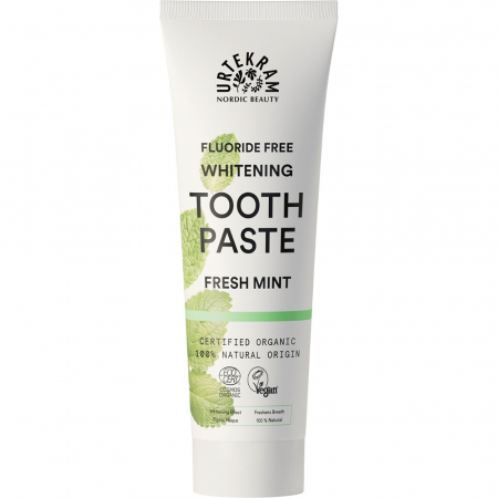 Cosmetice ecologice - Pasta de dinti cu menta pentru albire, fără fluor, 75 ml