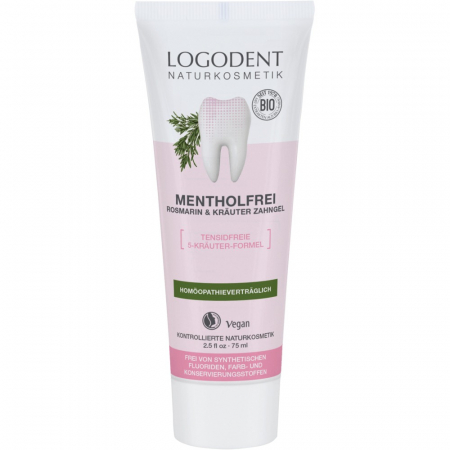 Pasta de dinti - Pasta de dinti gel fara mentol cu rozmarin si plante, 75 ml