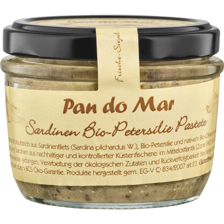Alimente bio - Pasta de sardine cu patrunjel, fara gluten, 125 g