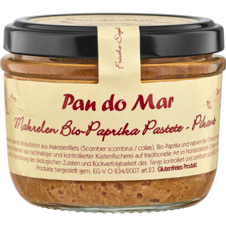 Conserve de peste bio - Pasta picanta de macrou cu ardei bio, 125 g