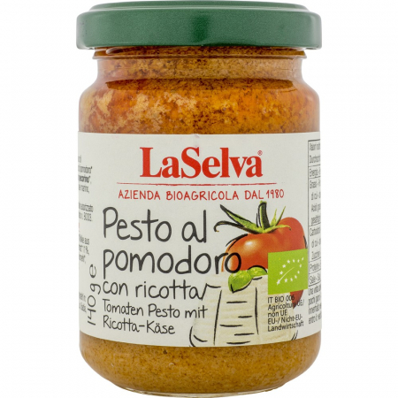 Alimente bio - Pesto rosso cu ricotta bio, 140 g