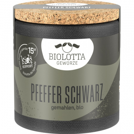 Condimente si supe bio - Piper bio negru macinat, 50 g