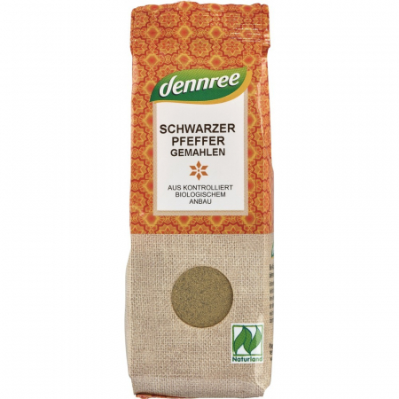 Alimente bio - Piper negru macinat, 65 g