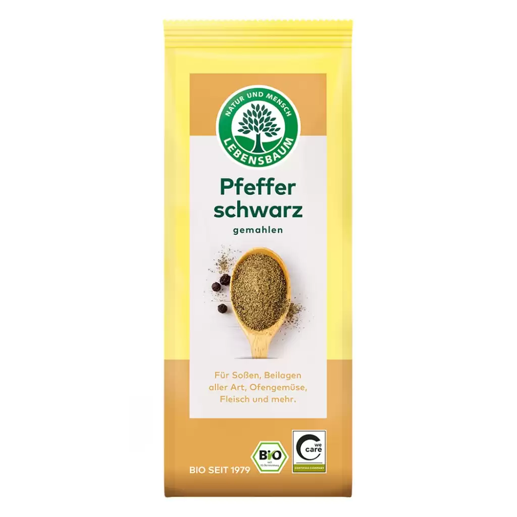 Condimente bio - Piper negru macinat, eco, 50 g