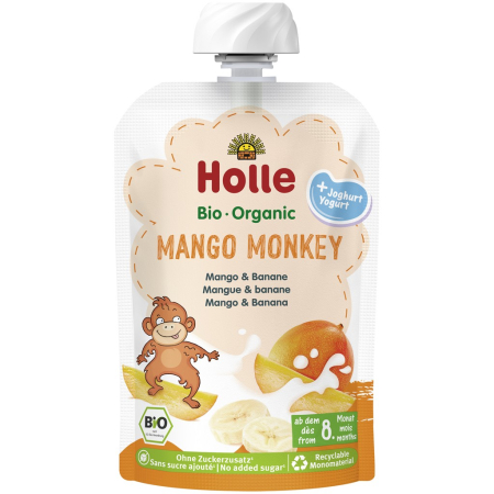 Alimente bio - Piure bio de mago si banane, cu iaurt, fara gluten, pentru copii +8 luni, 100 g