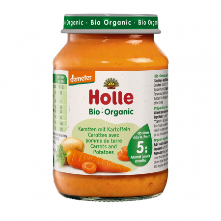 Alimente bio copii - Piure bio de morcov cu cartofi pentru copii, +5 luni, 190 g