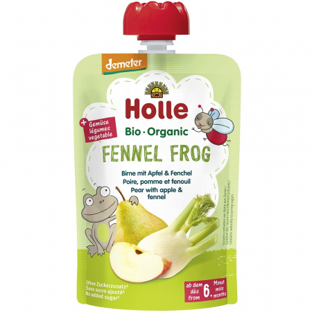 Piure bio copii - Piure bio de pere, mere si fenicul pentru copii, +6 luni, 100 g