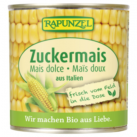Legume bio in conserva - Porumb bio dulce la conserva, 160 g
