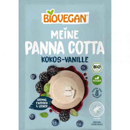 Budinca bio - Pudra panna cotta cu cocos si vanilie fara gluten, 46 g