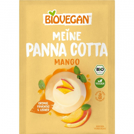Budinca bio - Pudra panna cotta mango fara gluten, 38 g