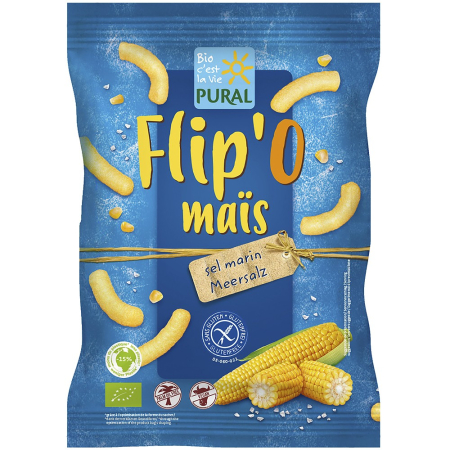 Alimente bio - Pufuleti bio din porumb cu sare, fara gluten, 100 g
