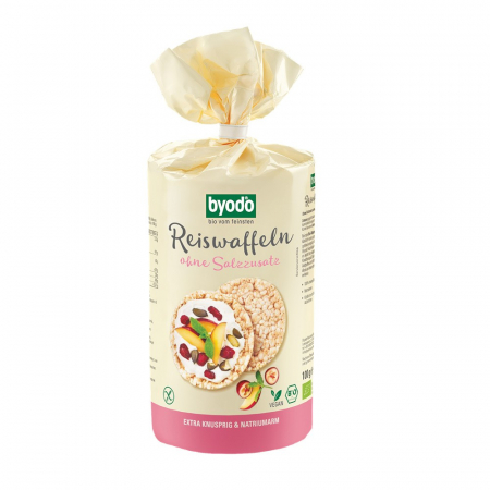 Cereale bio expandate - Rondele bio din orez expandat fara sare fara gluten, 100 g