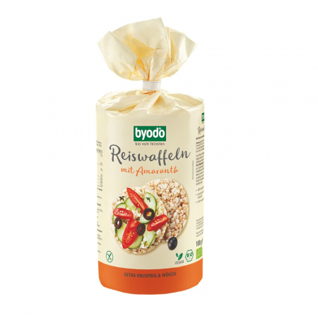 Alimente bio - Rondele din orez si amarant fara gluten, 100 g