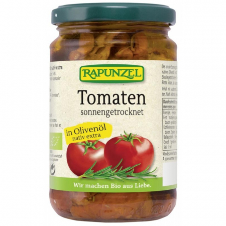 Antipasti bio - Rosii uscate in ulei de masline Rapunzel, 275 g