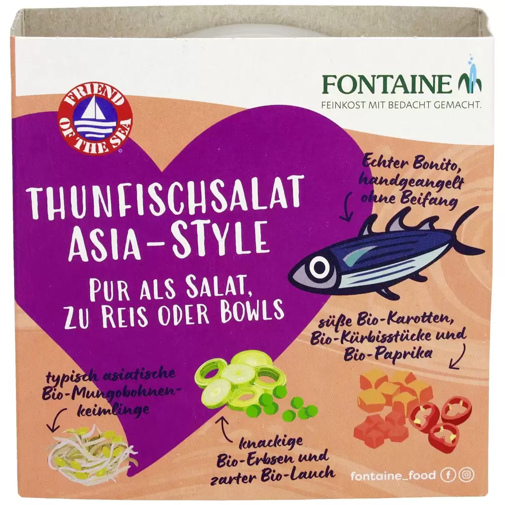 Conserve de peste bio - Salata de ton Asia, 200 g