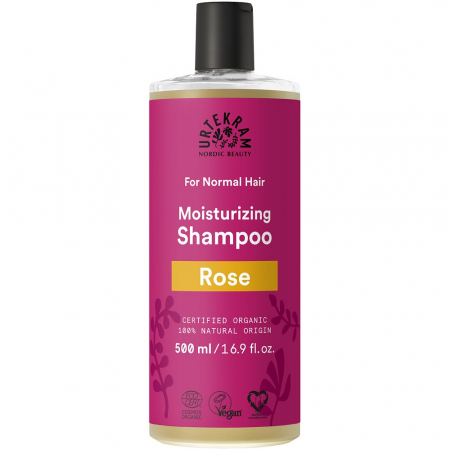 Cosmetice ecologice - Sampon hidratant cu trandafir bio pentru par normal, 500 ml