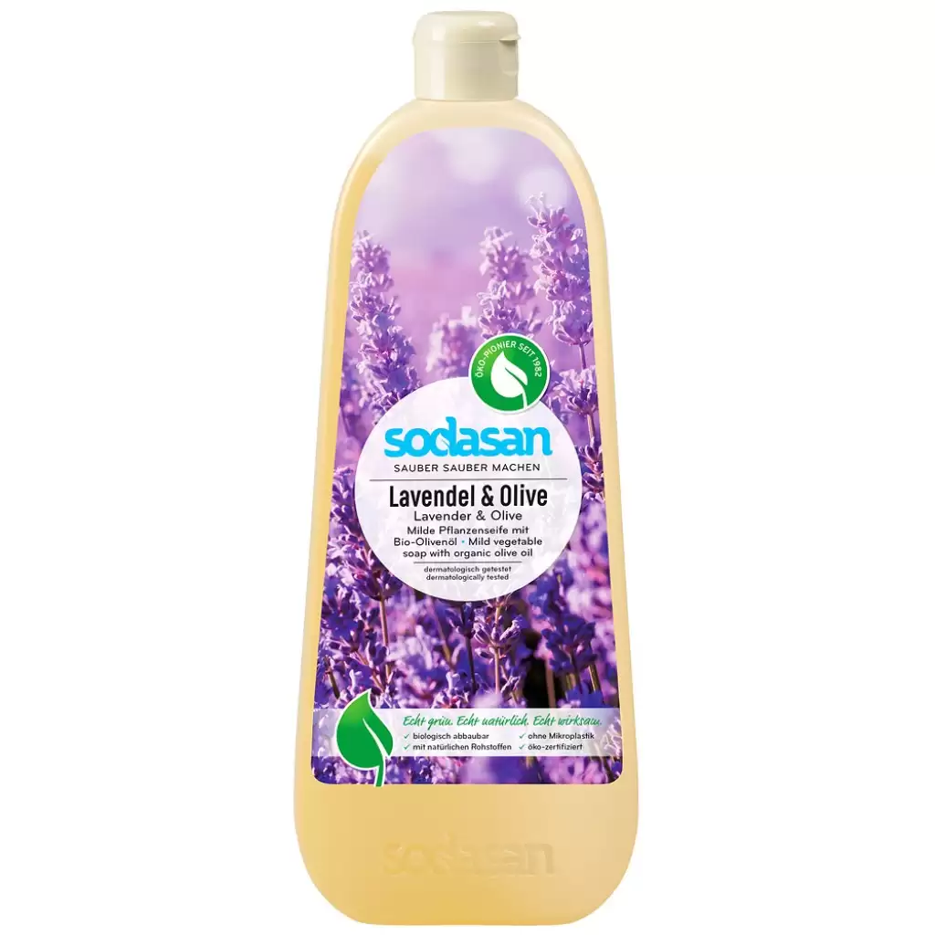 Sapun bio - Sapun lichid cu lavanda bio si masline bio, rezerva, 1 L