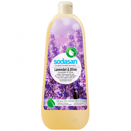 Cosmetice ecologice - Sapun lichid cu lavanda si masline bio rezerva reumplere, 1 L
