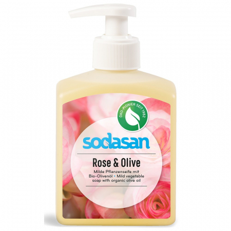 Cosmetice ecologice - Sapun lichid cu trandafir si masline bio, 300 ml