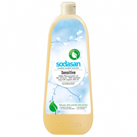 Cosmetice ecologice - Sapun lichid pentru ingrijire naturala sensitiv Refill, 1 L
