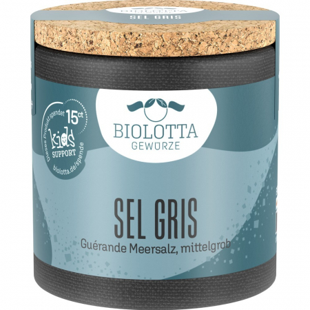 Condimente si supe bio - Sare de mare Gris Guerande, 85 g