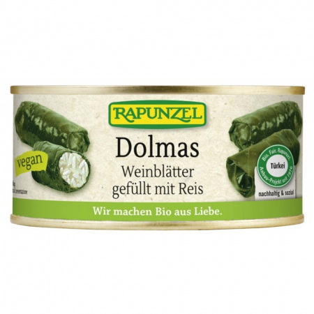 Alimente bio - Sarmale umplute cu orez in frunza de vita, 280 g