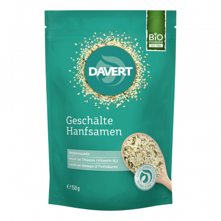 Seminte bio din plante oleaginoase - Seminte de canepa bio decorticate, 150 g