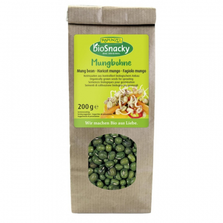 Seminte bio pentru germinat - Seminte de fasole mung bio pentru germinat, 200 g