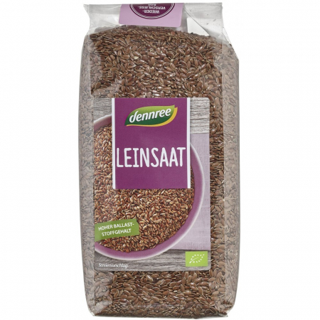 Seminte bio din plante oleaginoase - Seminte de in dennree, 500 g