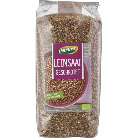 Seminte bio din plante oleaginoase - Seminte de in zdrobite ecologice, 400 g