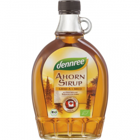 Indulcitori bio - Sirop de artar Dennree grad A gust fin, 375 ml