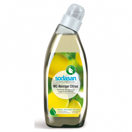 Curatare ecologica casa si bucatarie - Solutie bio pentru curatat toaleta cu lamaie, 750 ml