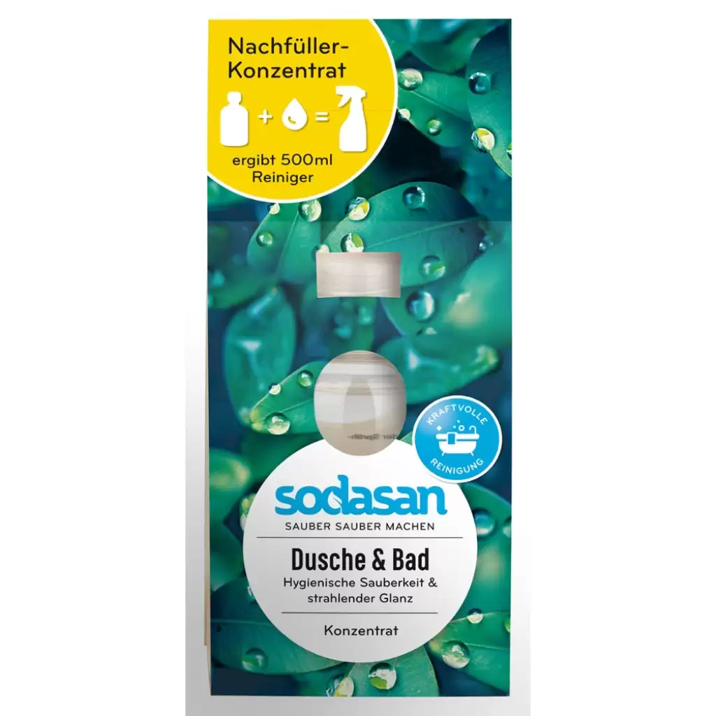 Curatare ecologica casa si bucatarie - Solutie concentrată pentru curatat dusul si baia, rezerva reumplere, 100 ml