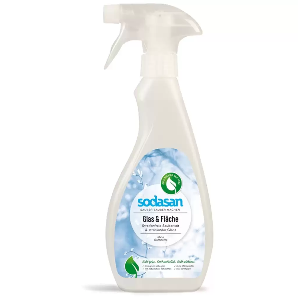 Curatare ecologica casa si bucatarie - Solutie pentru curatarea geamurilor, fara parfumuri, 500 ml