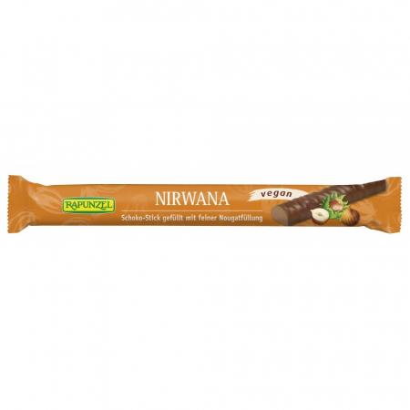 Dulciuri bio - Stick Nirwana VEGAN cu ciocolata si crema de alune, 22 g