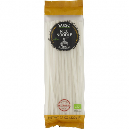Mancare asiatica bio - Taitei de orez bio fara gluten, 220 g