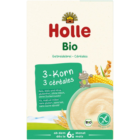 Cereale bio copii - Terci bio din 3 cereale, fara gluten, pentru copii, +6 luni, 250 g