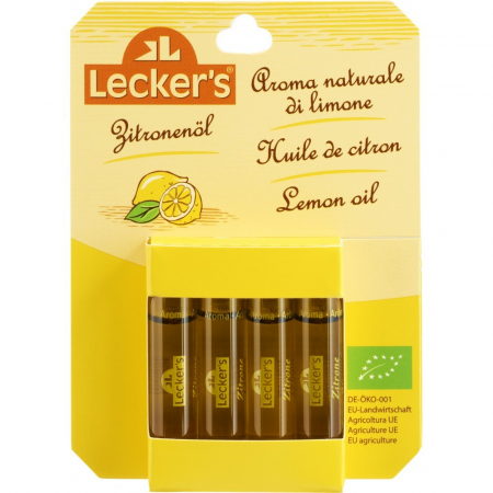 Ingrediente bio pentru copt - Ulei de lamaie bio, 4x2 ml