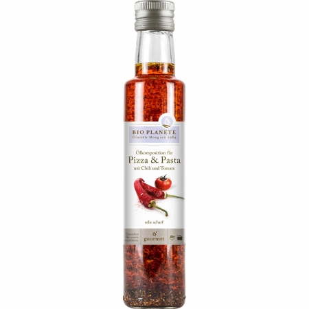 Ulei bio - Ulei pentru pizza si paste cu chili si rosii, 250 ml