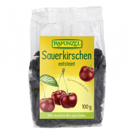 Fructe bio uscate - Visine bio fără sâmburi, 100 g