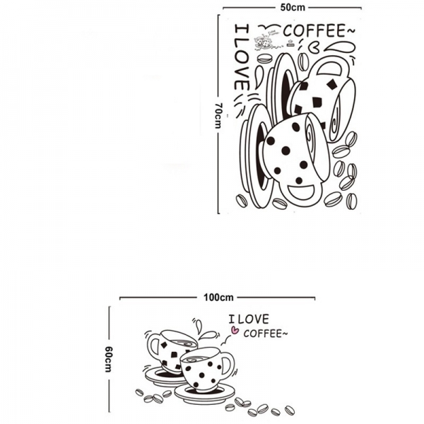 Autocolant bucatarie - Cesti de cafea [4]