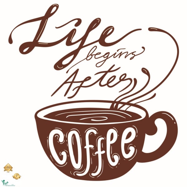 Autocolant bucatarie - Life begins after coffee - 60x60 cm [1]