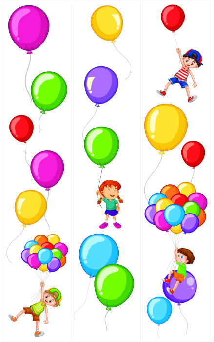 Autocolant Copii cu Baloane 40x200 cm - 12 buc [4]