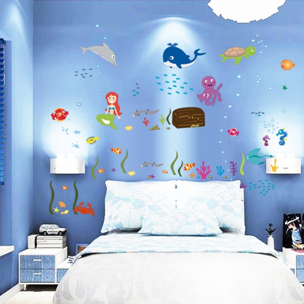 Autocolant decorativ camere copii - Lumea sirenei [3]