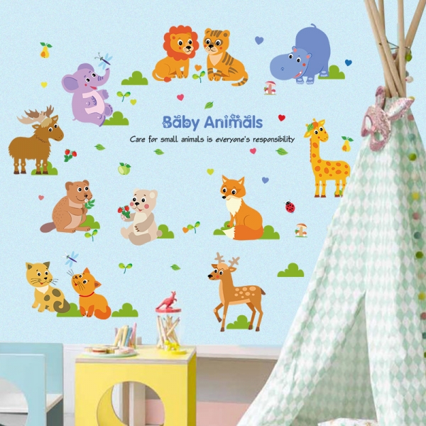 Autocolant decorativ pentru copii - Pui de animale [5]