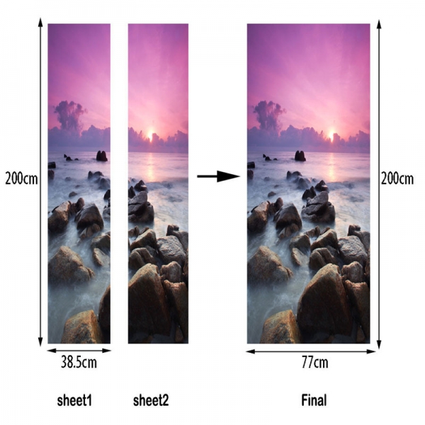 Autocolant usa - Apus violet - 2 folii de 38,5x200 cm [6]