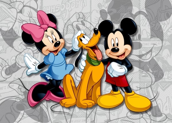 Fototapet Minnie, Mickey si Pluto [1]